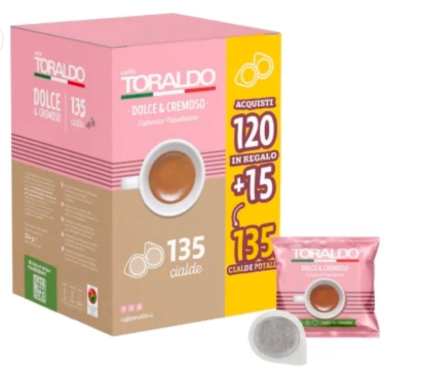 Caffè Toraldo Miscela DOLCE & CREMOSO 120+15 cialde