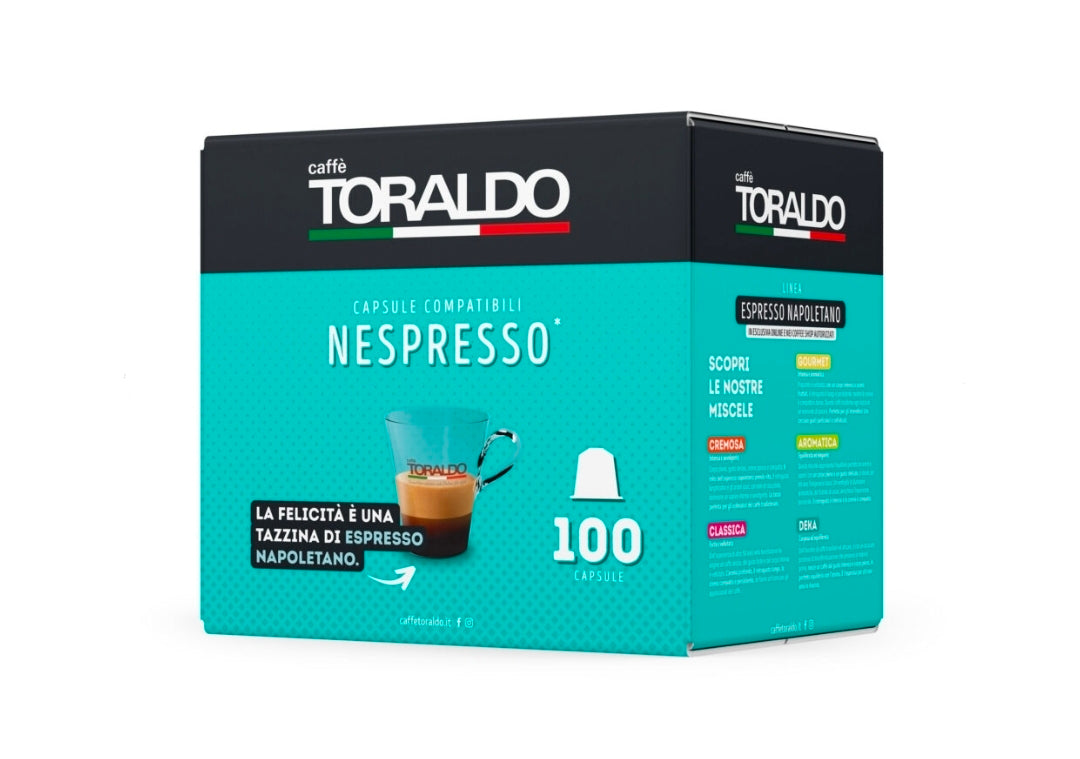 Caffè Toraldo Capsule Compatibili Nespresso – Miscela Classica Espresso Equilibrato e Aromatico